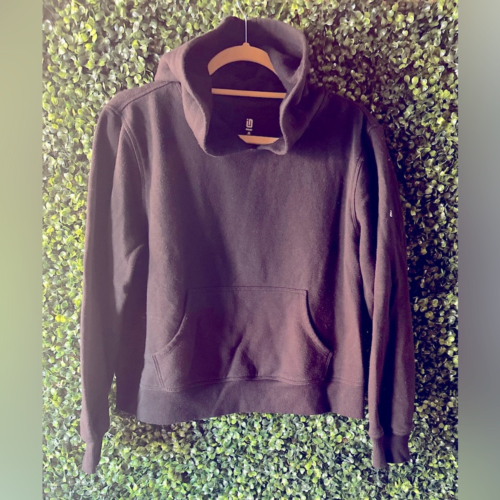 Black Cropped Hoodie Sweater